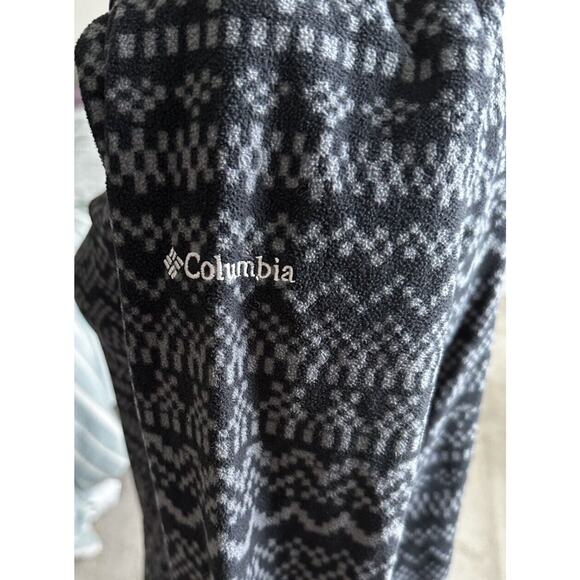 Columbia Women's Fleece Pullover Small Black Gray 1/4 Zip - Picture 3 of 5